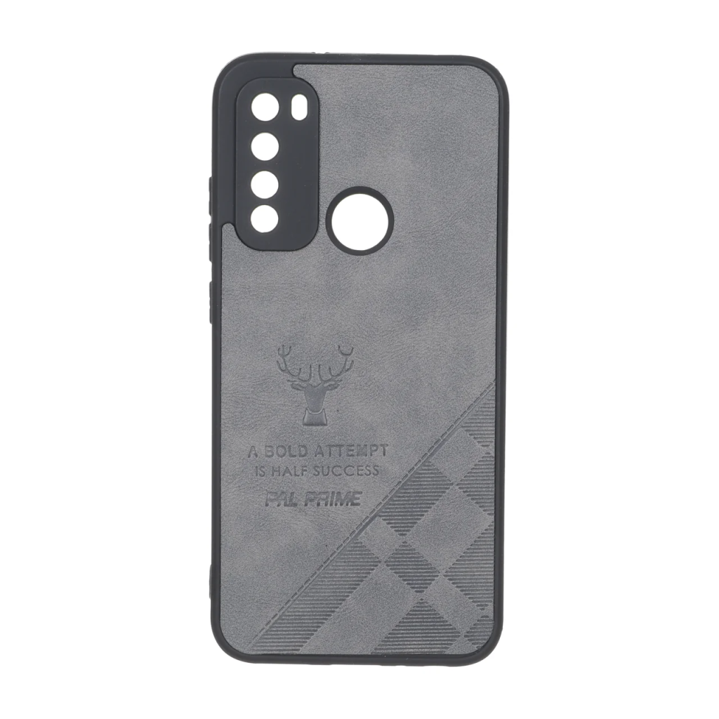 قاب طرح چرم گوزنی Pal Prime مدل Xiaomi Redmi Note 8 - خاکستری