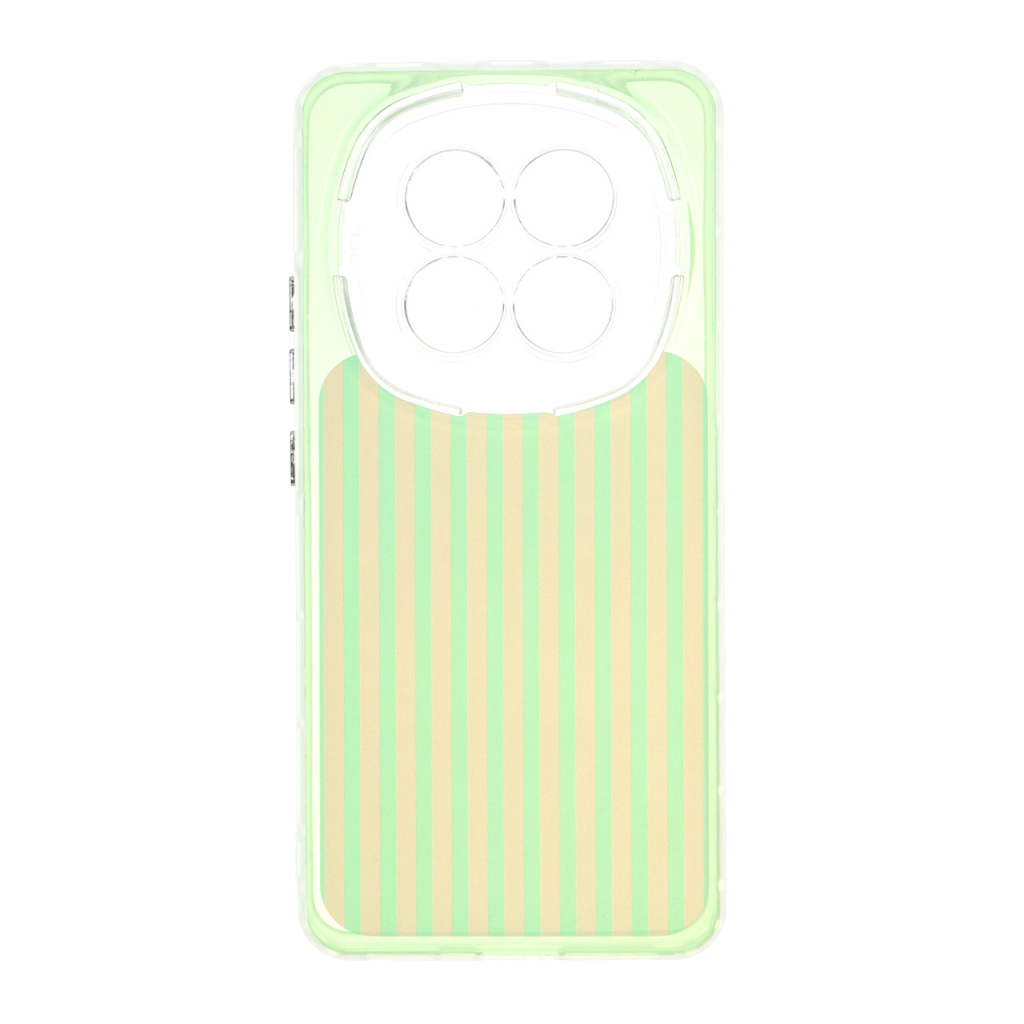 قاب مستطیلی Stripe لنز شفاف Xiaomi Redmi Note 15 - سبز