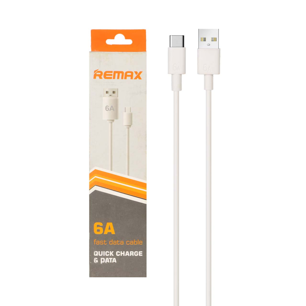 کابل شارژ فست Remax Type-C 6A - سفید - MMS