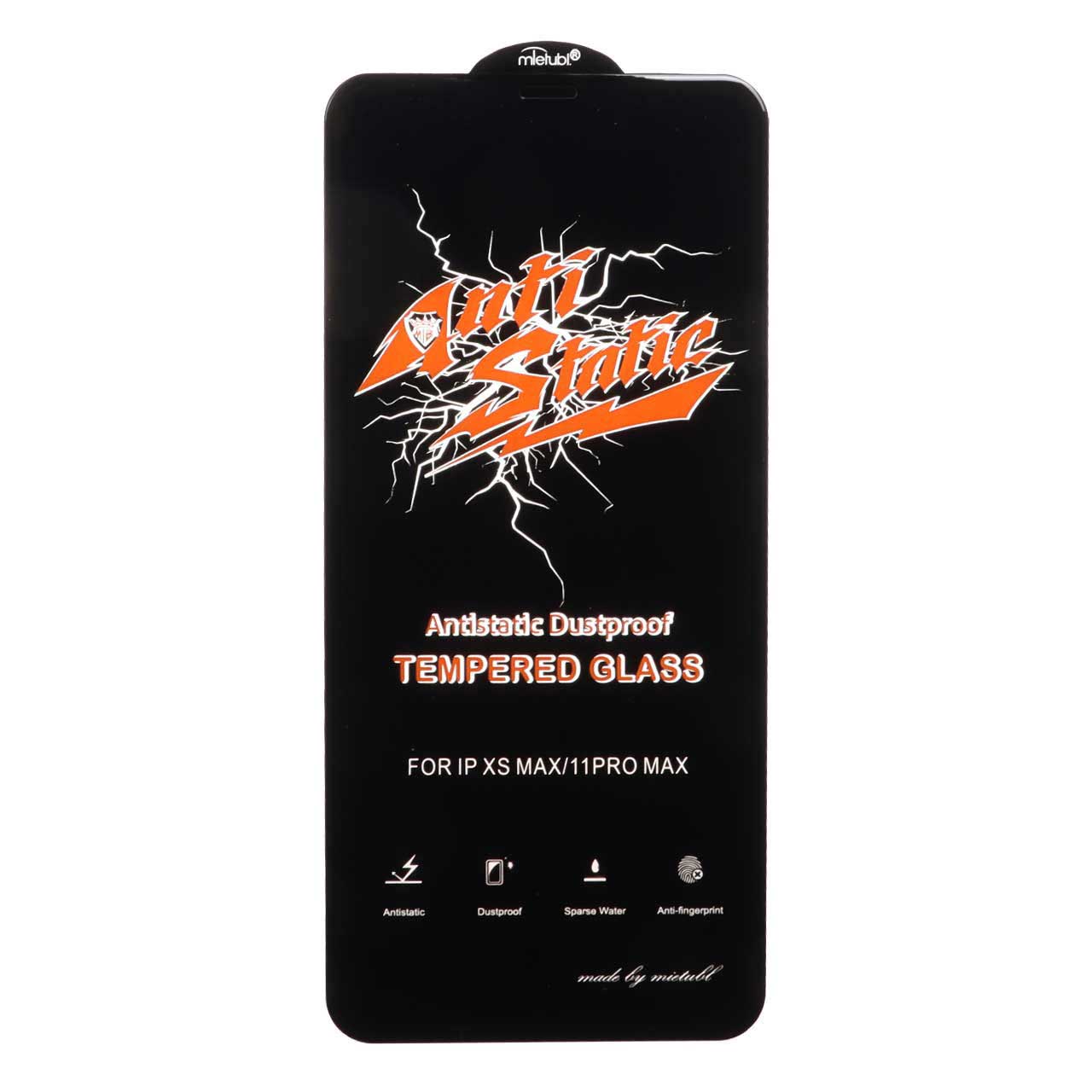 محافظ صفحه نمایش شیشه ای Full Cover Anti Static Mietubl مدل NTC ORG - Apple iPhone 11 Pro Max / iPhone X Max / iPhone Xs Max