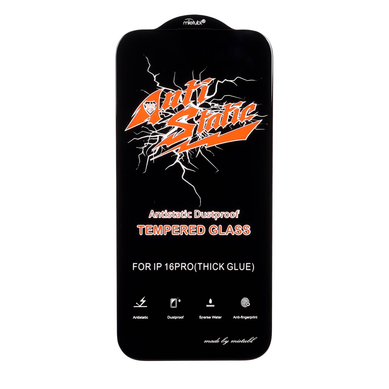 محافظ صفحه نمایش شیشه ای Full Cover Anti Static Mietubl مدل NTC ORG - Apple iPhone 17 / iPhone 16 Pro