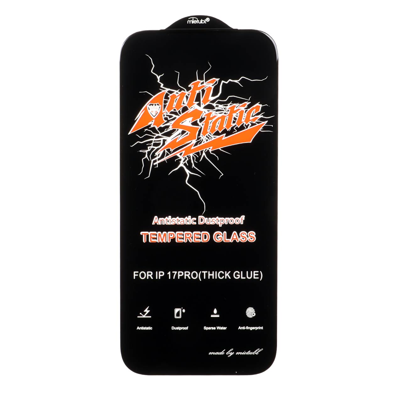 محافظ صفحه نمایش شیشه ای Full Cover Anti Static Mietubl مدل NTC ORG - Apple iPhone 17 Pro