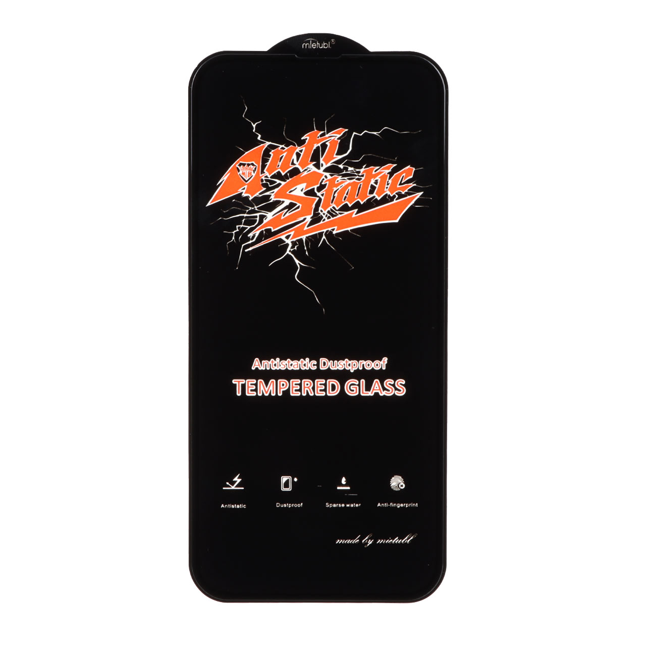محافظ صفحه نمایش شیشه ای Apple iPhone 13 / iPhone 13 Pro / iPhone 14 / 16e -Full Cover Anti Static Mietubl (بدون پک) - مشکی