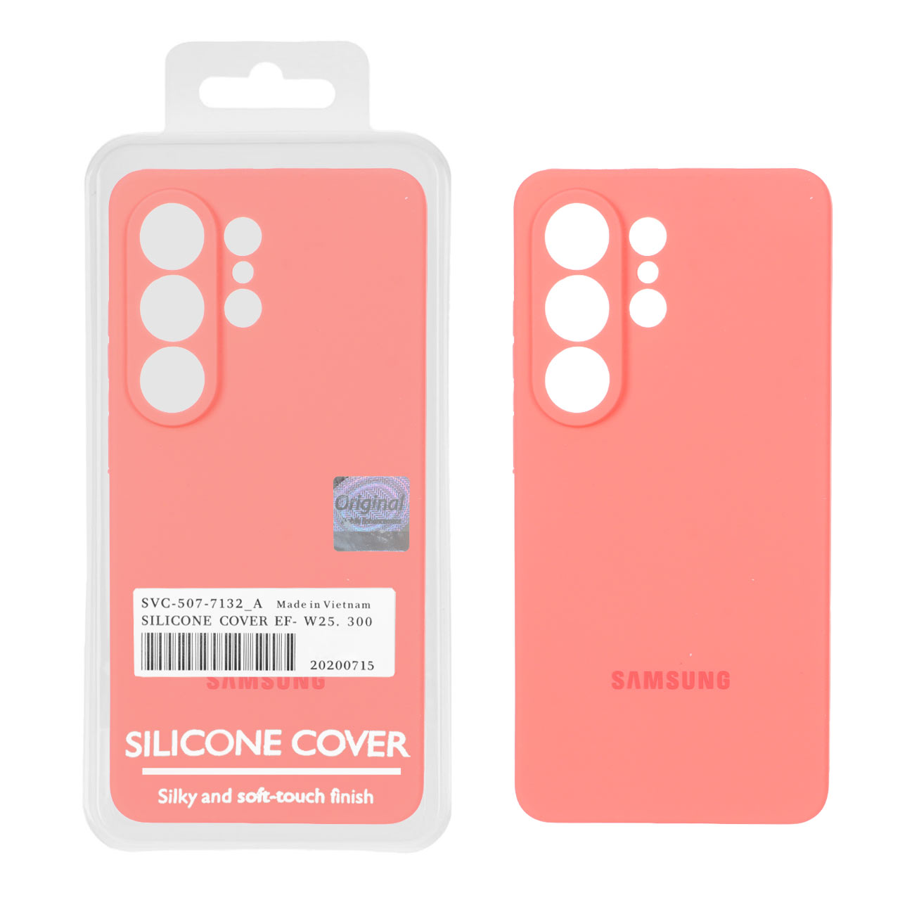 قاب سیلیکونی پاک کنی اورجینال Master Quality مدل Samsung Galaxy S26 Ultra - مرجانی (پک دار)