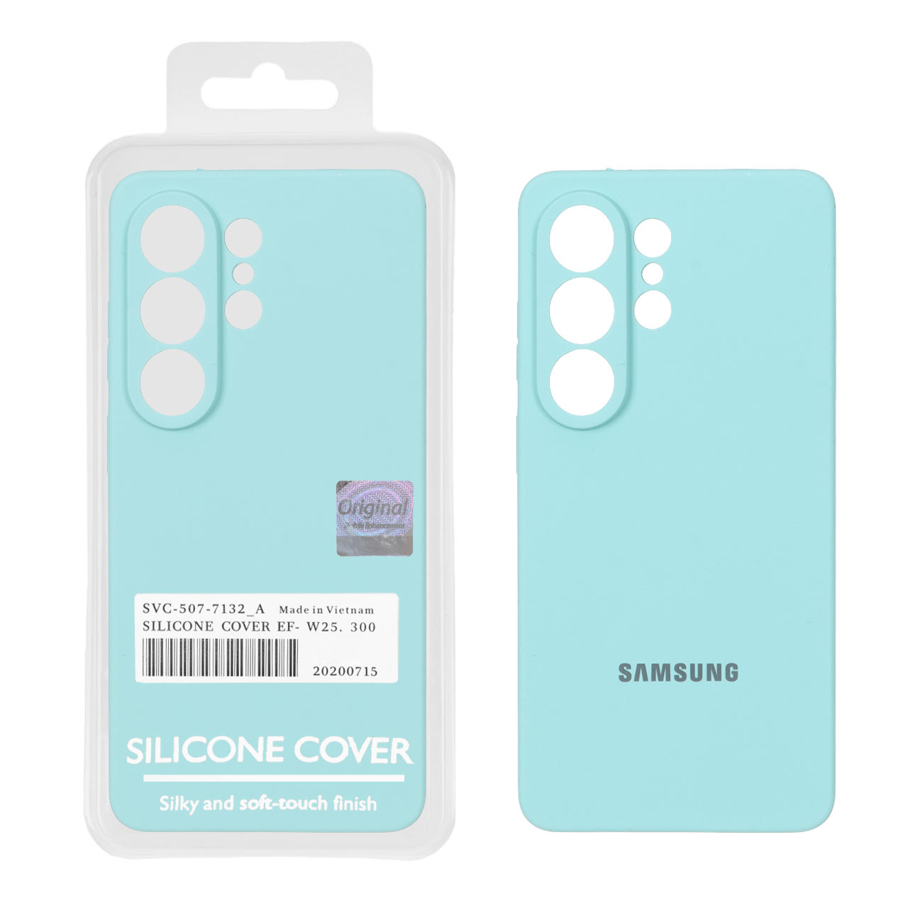 قاب سیلیکونی پاک کنی اورجینال Master Quality مدل Samsung Galaxy S26 Ultra - سبز آبی (پک دار)