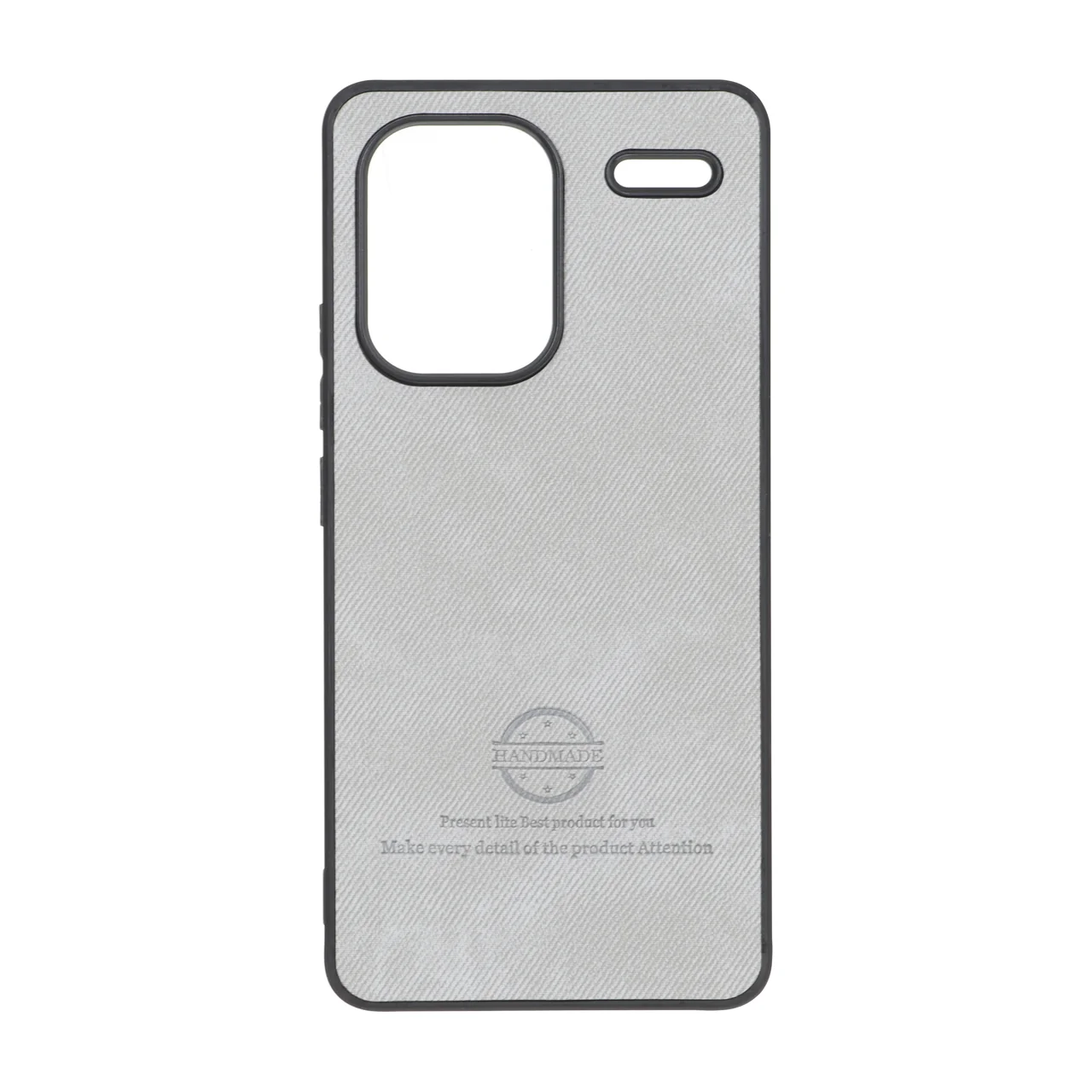 قاب HandMade جیر طرح پارچه ای Xiaomi Redmi Note 13 Pro Plus 5G - طوسی