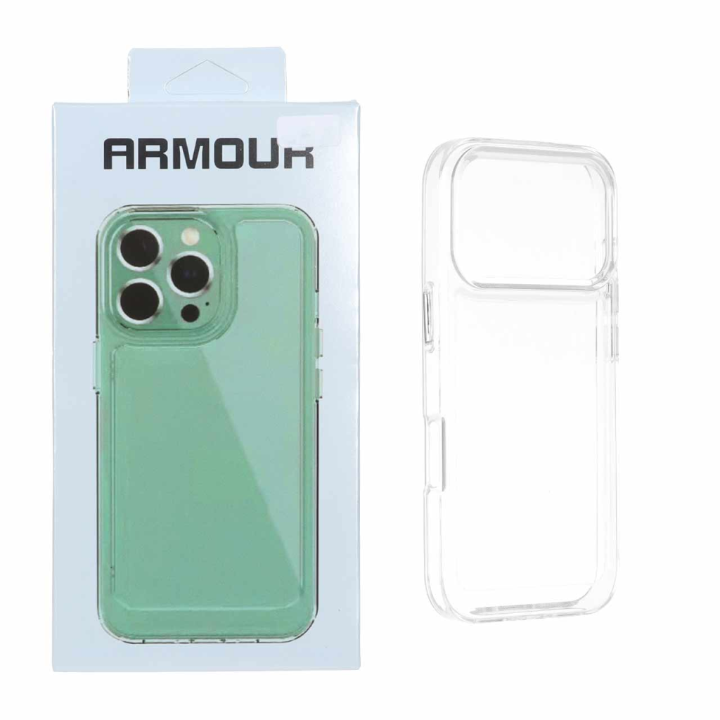 قاب Armour شفاف دور ژله ای Apple iPhone 17 Pro Max (پک دار)