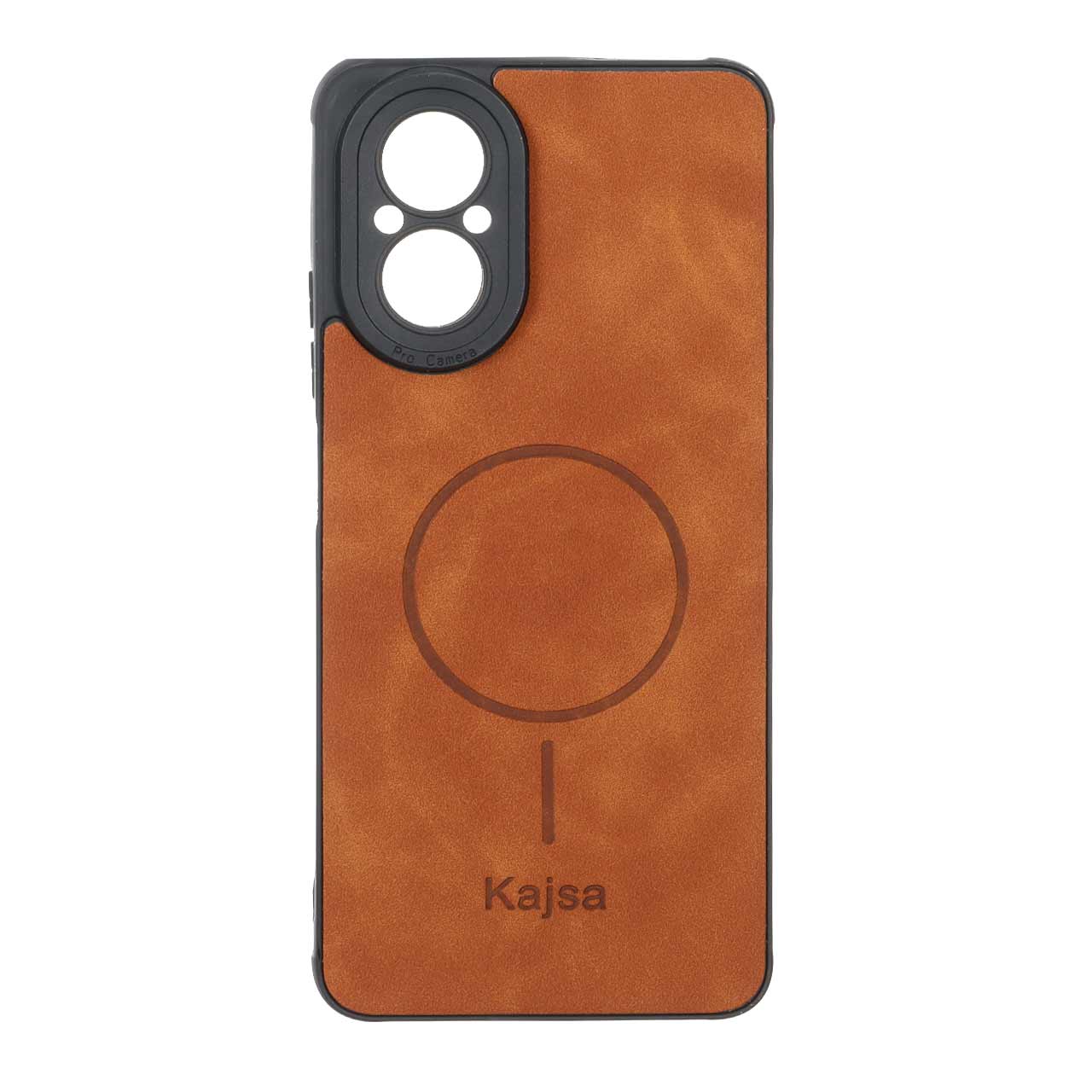 قاب جیر Kajsa طرح مگ سیف MNC مدل Realme C67 4G - قهوه ای روشن