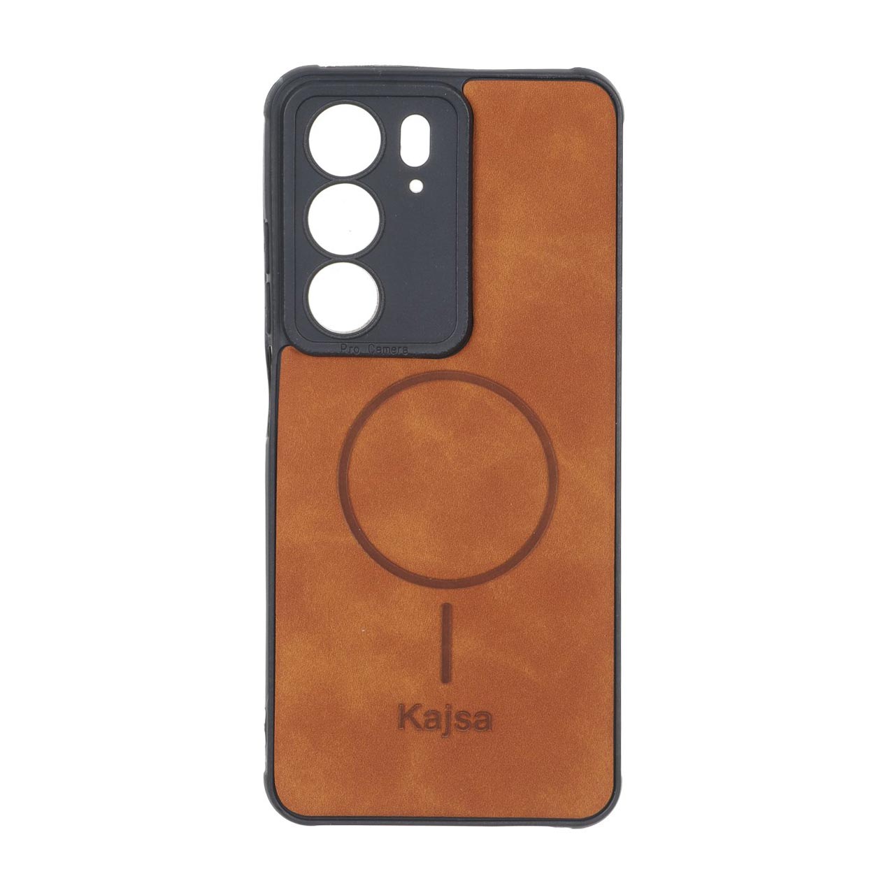 قاب جیر Kajsa طرح مگ سیف MNC مدل Realme C75 - قهوه ای روشن