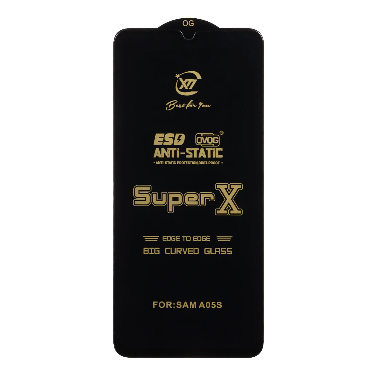 محافظ صفحه نمایش آنتی استاتیک Full Cover Super X مدل Samsung A07 / A06 / A05S / Realme C51 / Realme C53 / Narzo N53 / Realme Note 50 - مشکی (بدون پک)
