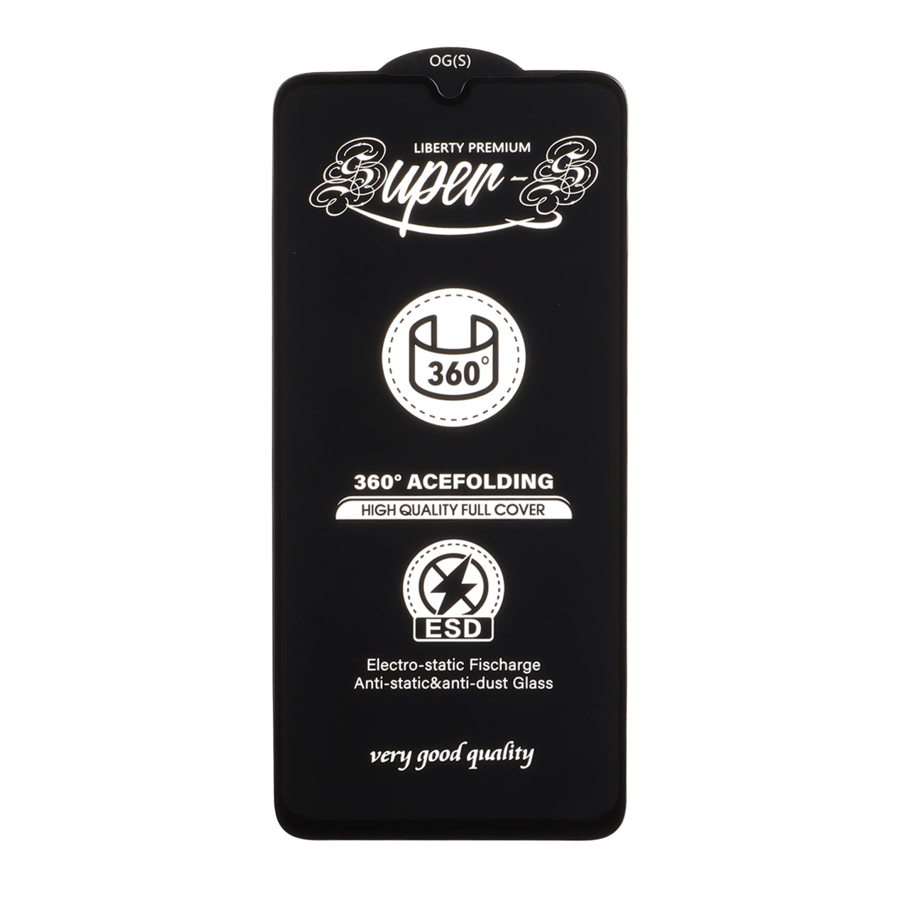 محافظ صفحه نمایش شیشه ای آنتی استاتیک Full Cover Super S 360 - ESD OG مدل Samsung Galaxy A07 / A06 / A05S / Realme C51 / Realme C53 / Narzo N53