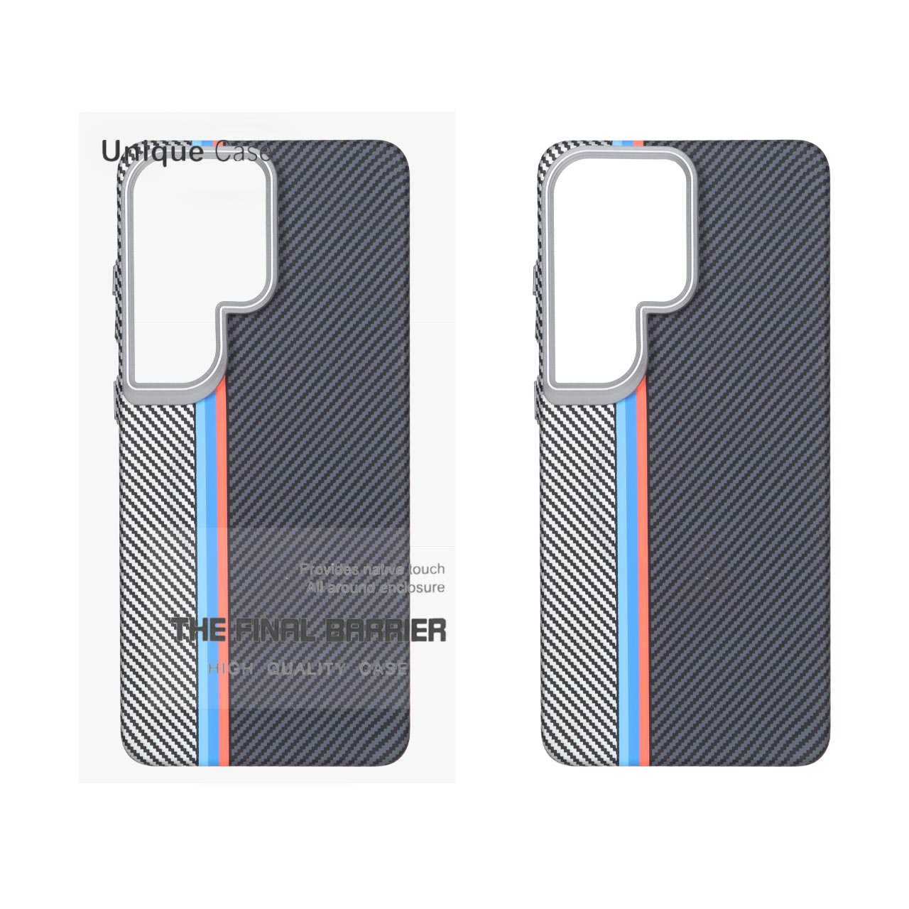 قاب اورجینال Unique Case هاشور Magsafe لنز سیلور Samsung Galaxy S26 Ultra - طرح 3 (پک دار)