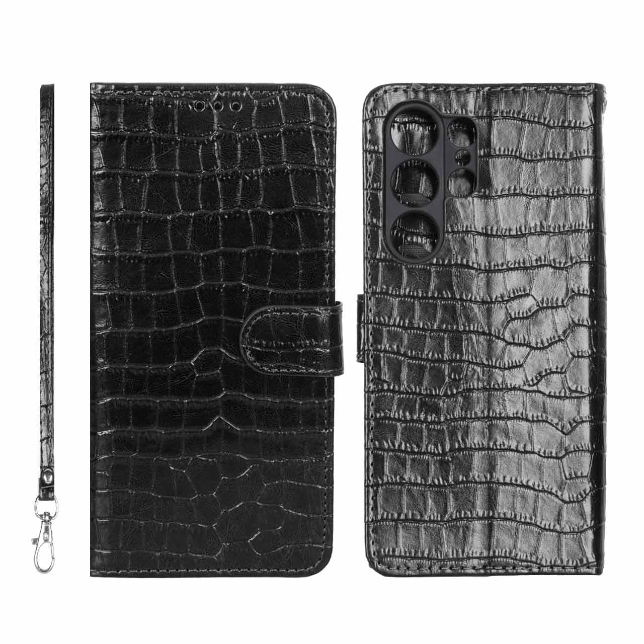 کیف موبایل مگنتی کروکو MNC مدل Samsung Galaxy S23 Ultra - مشکی