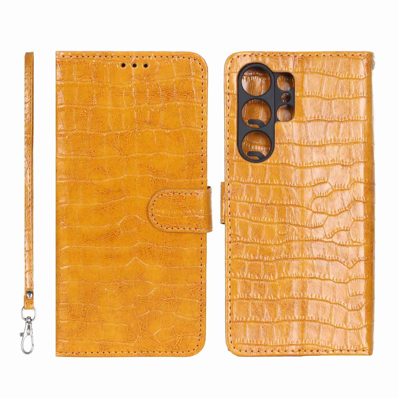 کیف موبایل مگنتی کروکو MNC مدل Samsung Galaxy S23 Ultra - عسلی