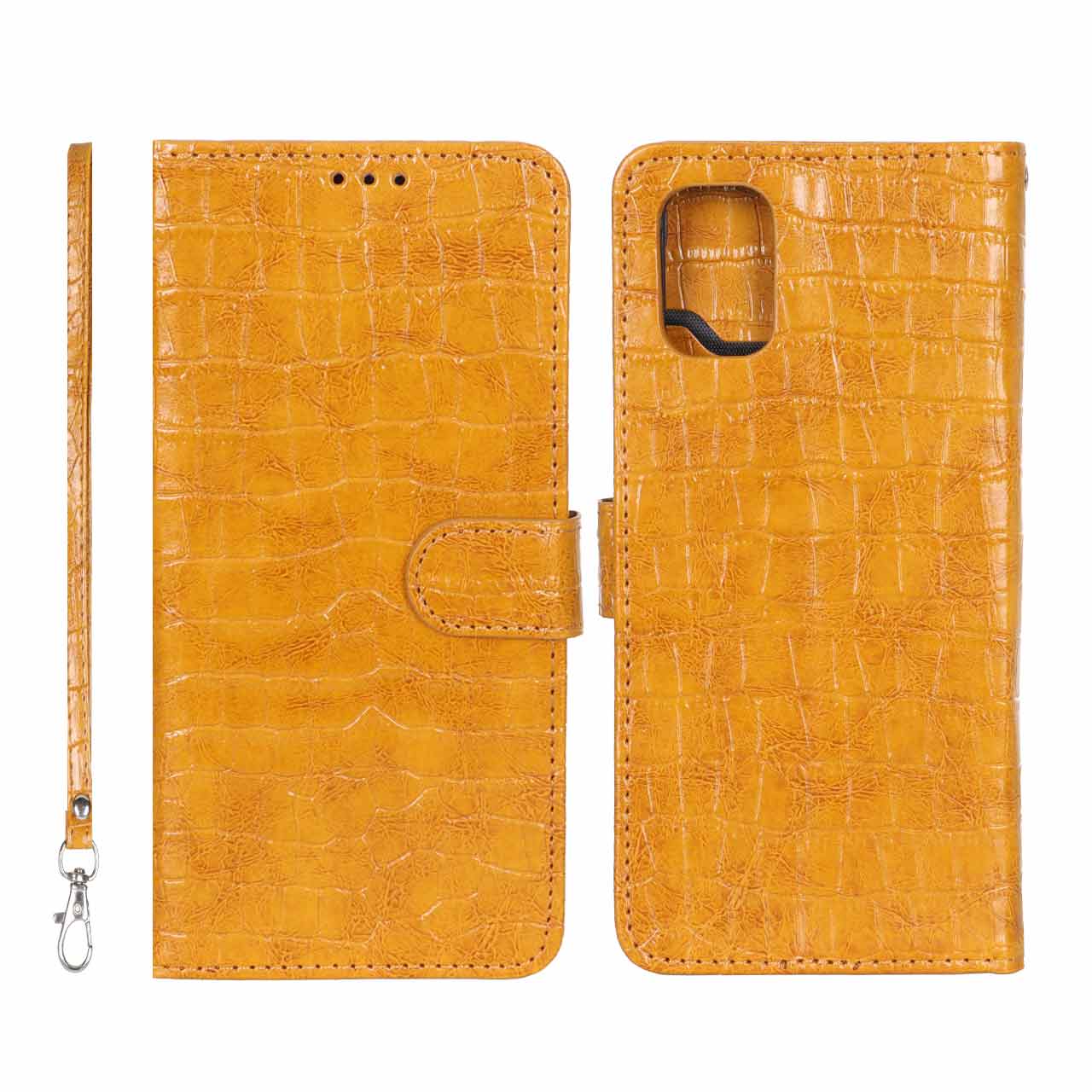 کیف موبایل مگنتی کروکو MNC مدل Samsung Galaxy A71 - عسلی