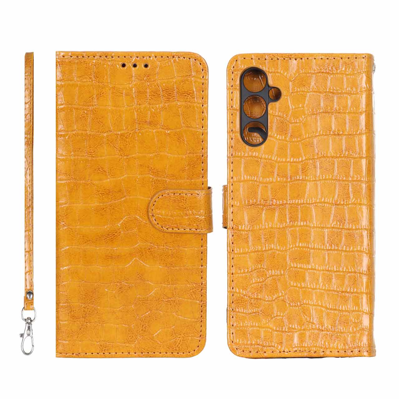 کیف موبایل مگنتی کروکو MNC مدل Samsung Galaxy A14 - عسلی