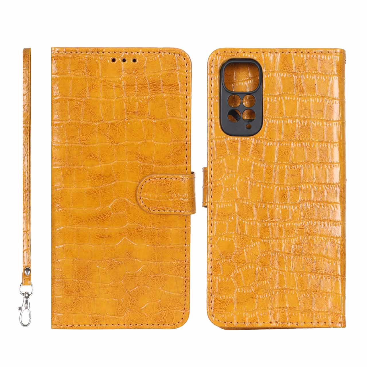 کیف موبایل مگنتی کروکو MNC مدل Xiaomi Redmi Note 11 4G / Redmi Note 11S - عسلی