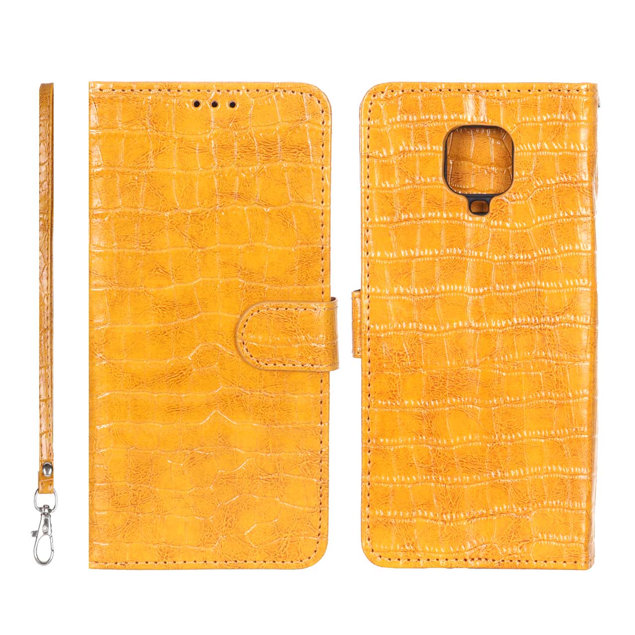 کیف موبایل مگنتی کروکو MNC مدل Xiaomi Redmi Note 9S / Redmi Note 9 Pro / Redmi Note 9 Pro Max - عسلی