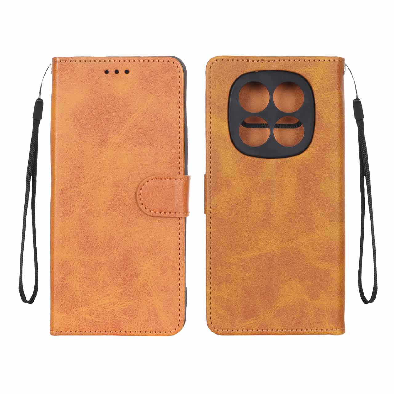 کیف موبایل مگنتی درجه یک MNC مدل Xiaomi Redmi Note 15 - عسلی