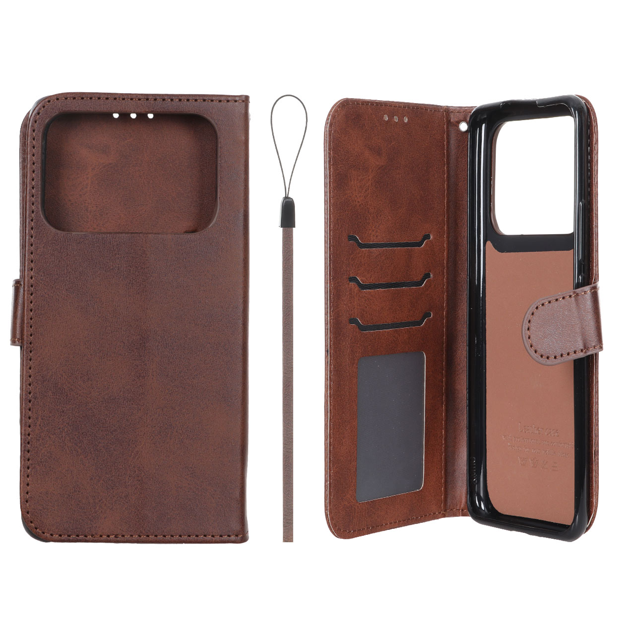 کیف موبایل مگنتی درجه یک داخل خز MNC Plus مدل Xiaomi Mi 11 Ultra - قهوه ای