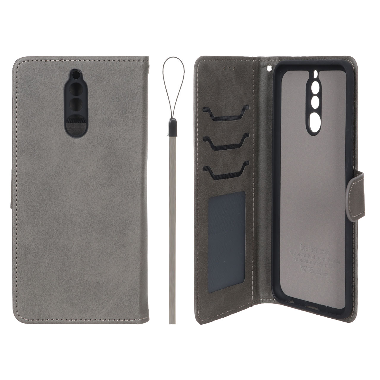 کیف موبایل مگنتی درجه یک داخل خز MNC Plus مدل Huawei Mate 10 Lite - خاکستری