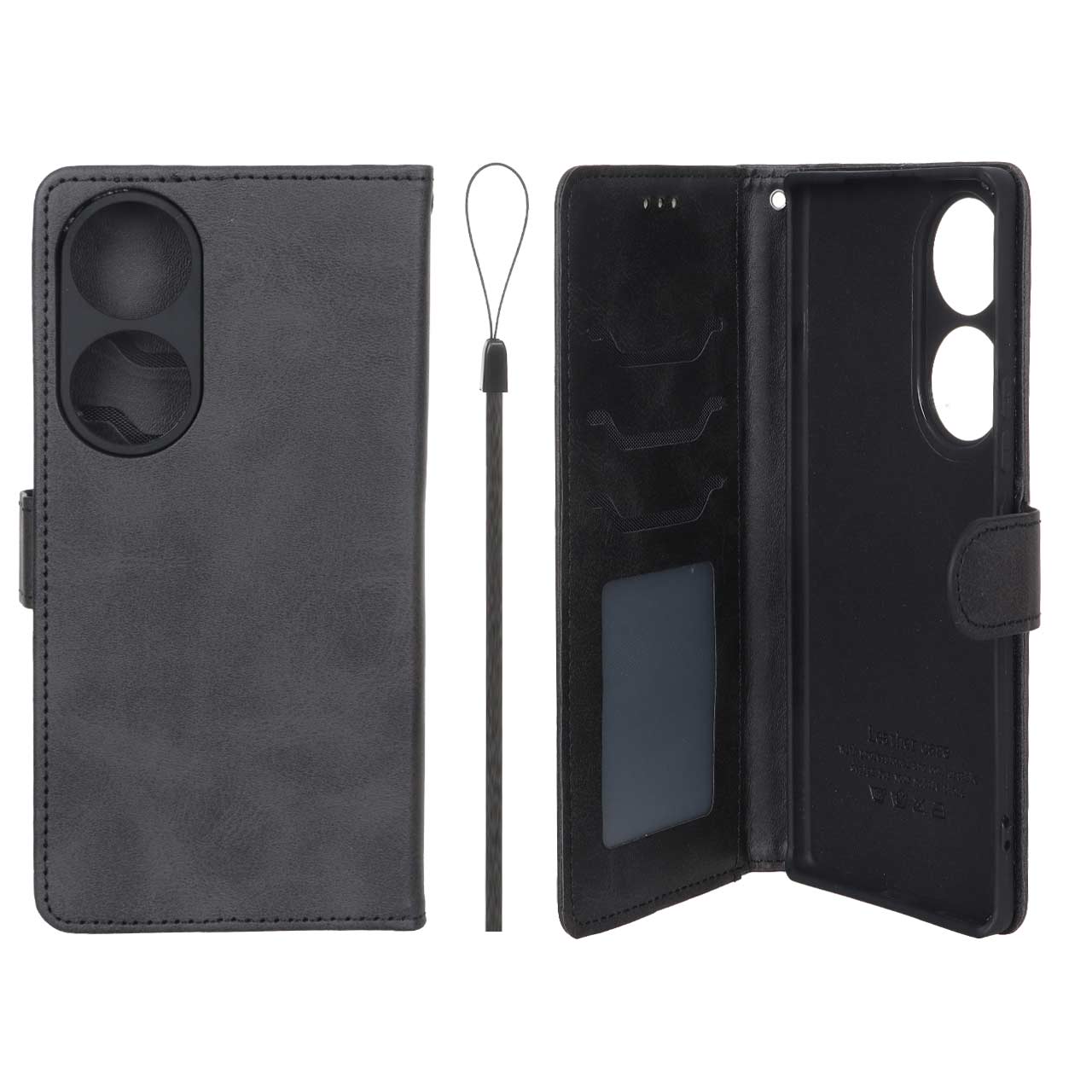 کیف موبایل مگنتی درجه یک داخل خز MNC Plus مدل Honor 70 - مشکی