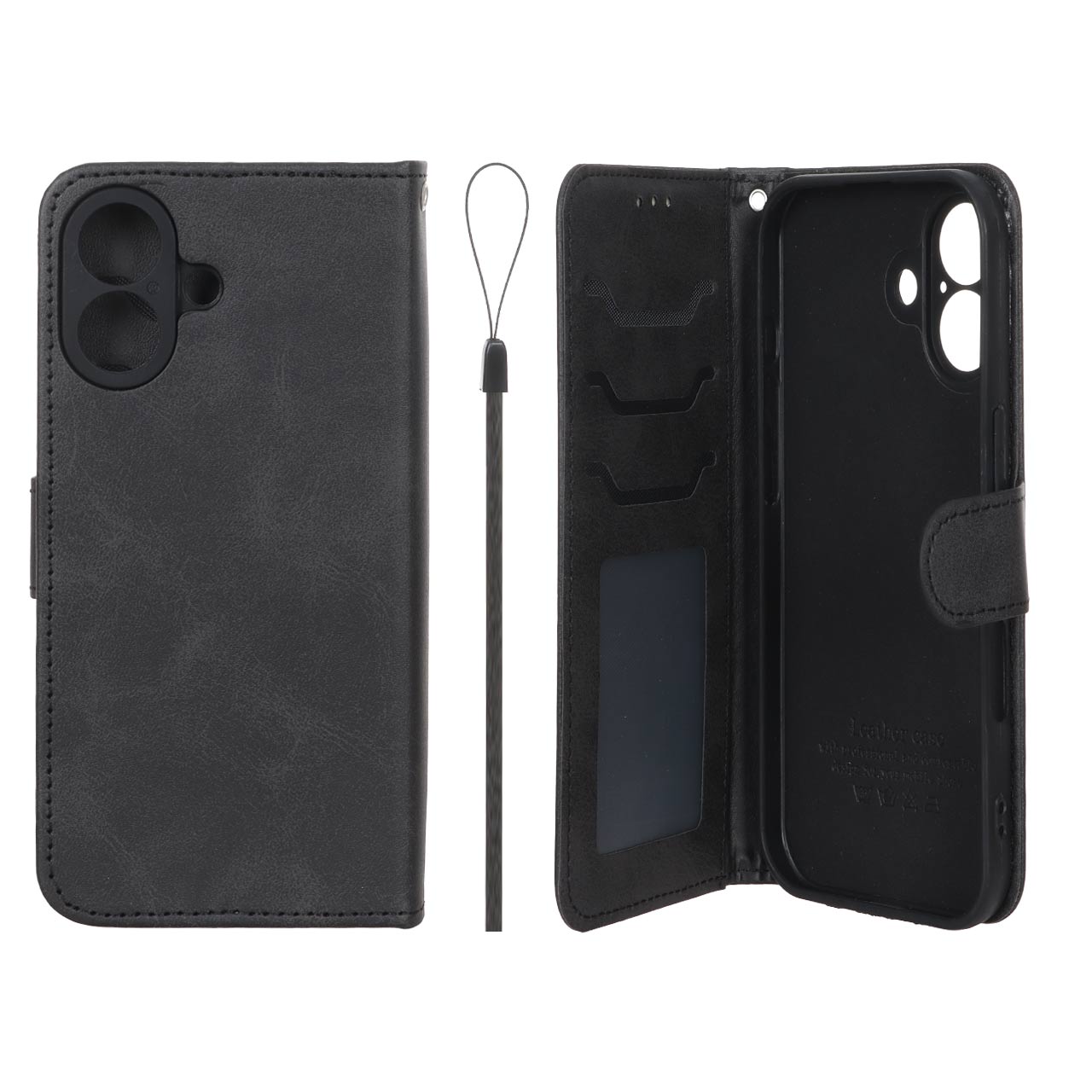کیف موبایل مگنتی درجه یک داخل خز MNC Plus مدل Apple iPhone 17 - مشکی