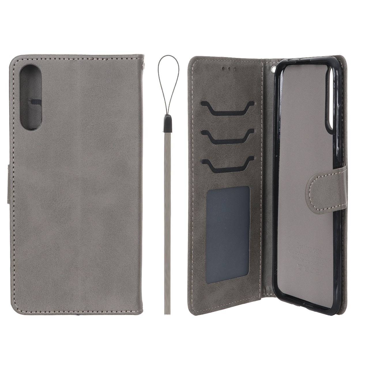 کیف موبایل مگنتی درجه یک داخل خز MNC Plus مدل Huawei Y8p - خاکستری