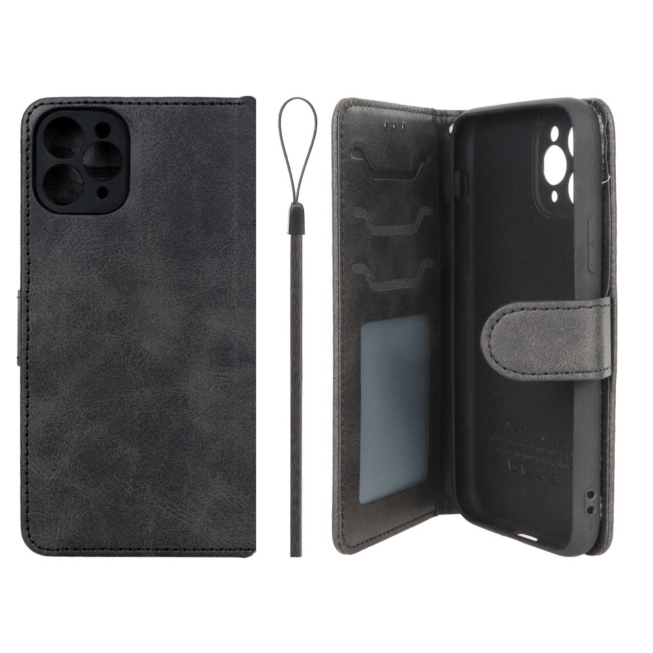 کیف موبایل مگنتی درجه یک داخل خز MNC Plus مدل Apple iPhone 11 Pro - مشکی