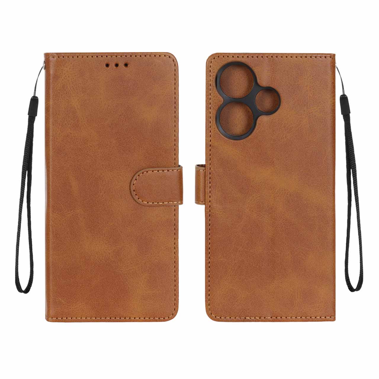 کیف موبایل مگنتی درجه یک MNC مدل Xiaomi Redmi 13X / Redmi 13 4G / Poco M6 4G - عسلی
