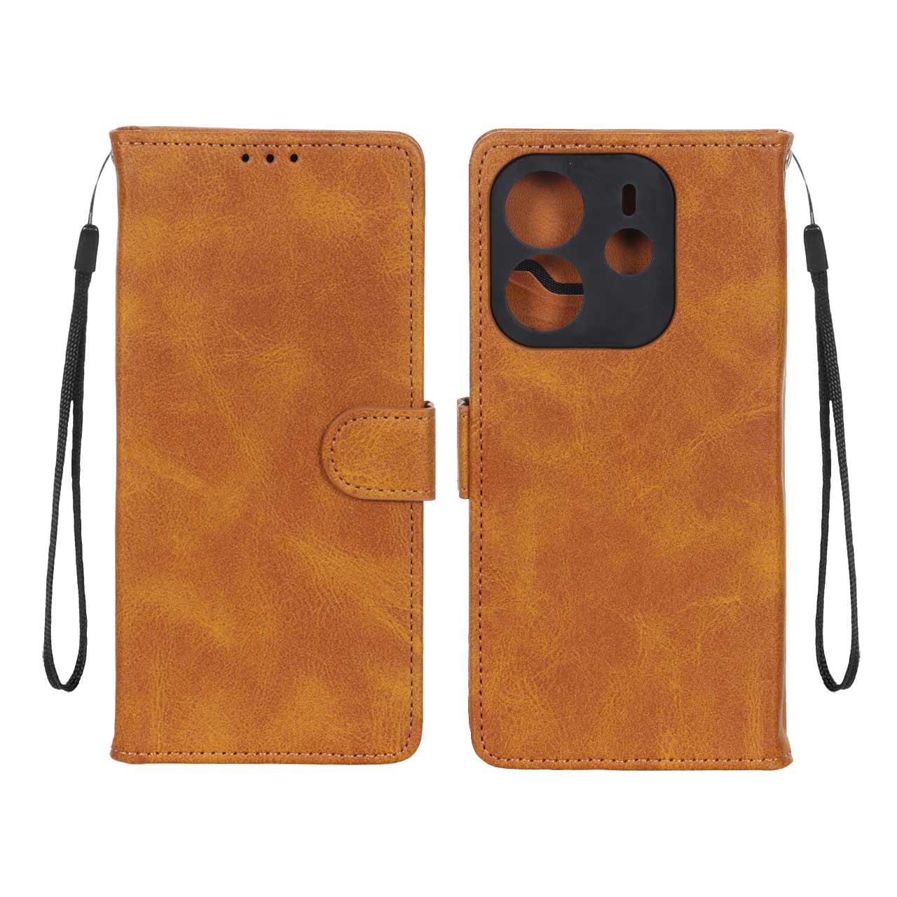کیف موبایل مگنتی درجه یک MNC مدل Xiaomi Redmi Note 14 4G - عسلی