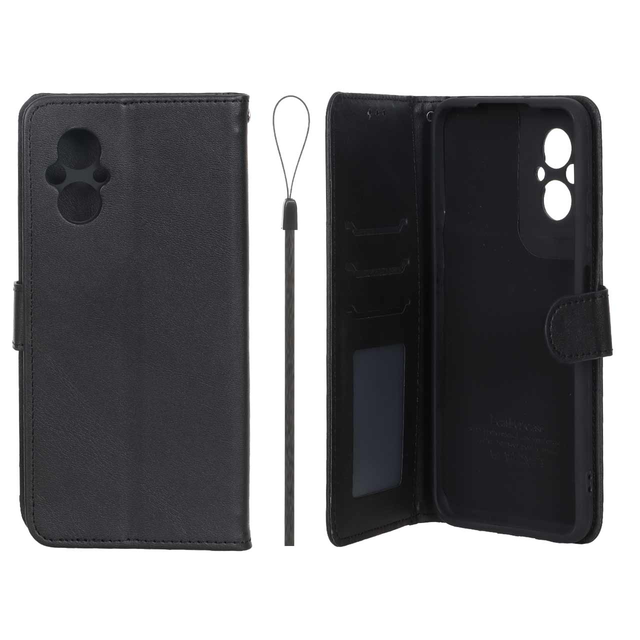 کیف موبایل مگنتی درجه یک داخل خز MNC Plus مدل Xiaomi Poco M5 - مشکی