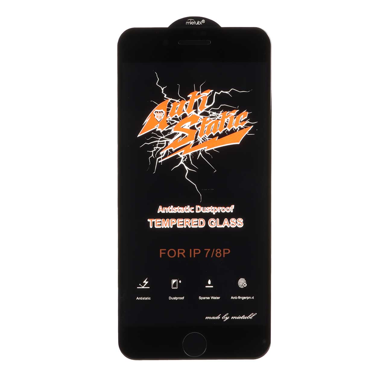 محافظ صفحه نمایش شیشه ای Apple iphone 7 Plus / 8 Plus - Full Cover Anti Static Mietubl (بدون پک) - مشکی