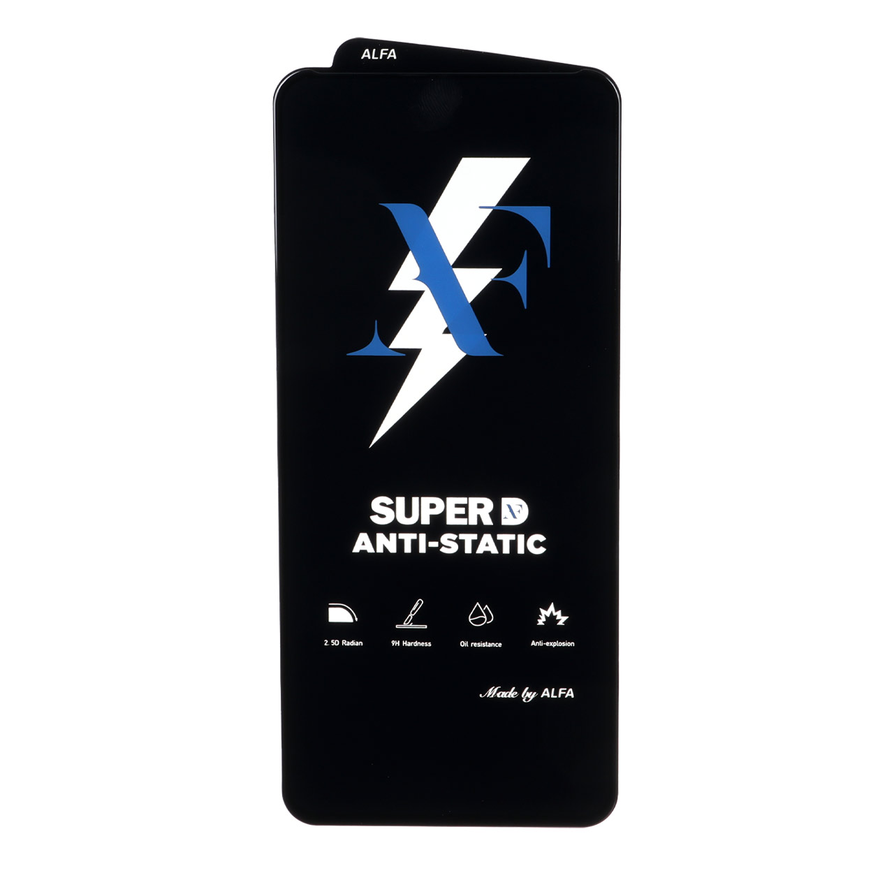 محافظ صفحه نمایش شیشه ای Super D Anti Static ALFA مدل Xiaomi Redmi Note 12 4G / Redmi Note 12 5G / Poco X5 / Honor X8 / X8A / X10 / Realme 11 / Oppo A98 / Oppo A58 / Note 12R Pro
