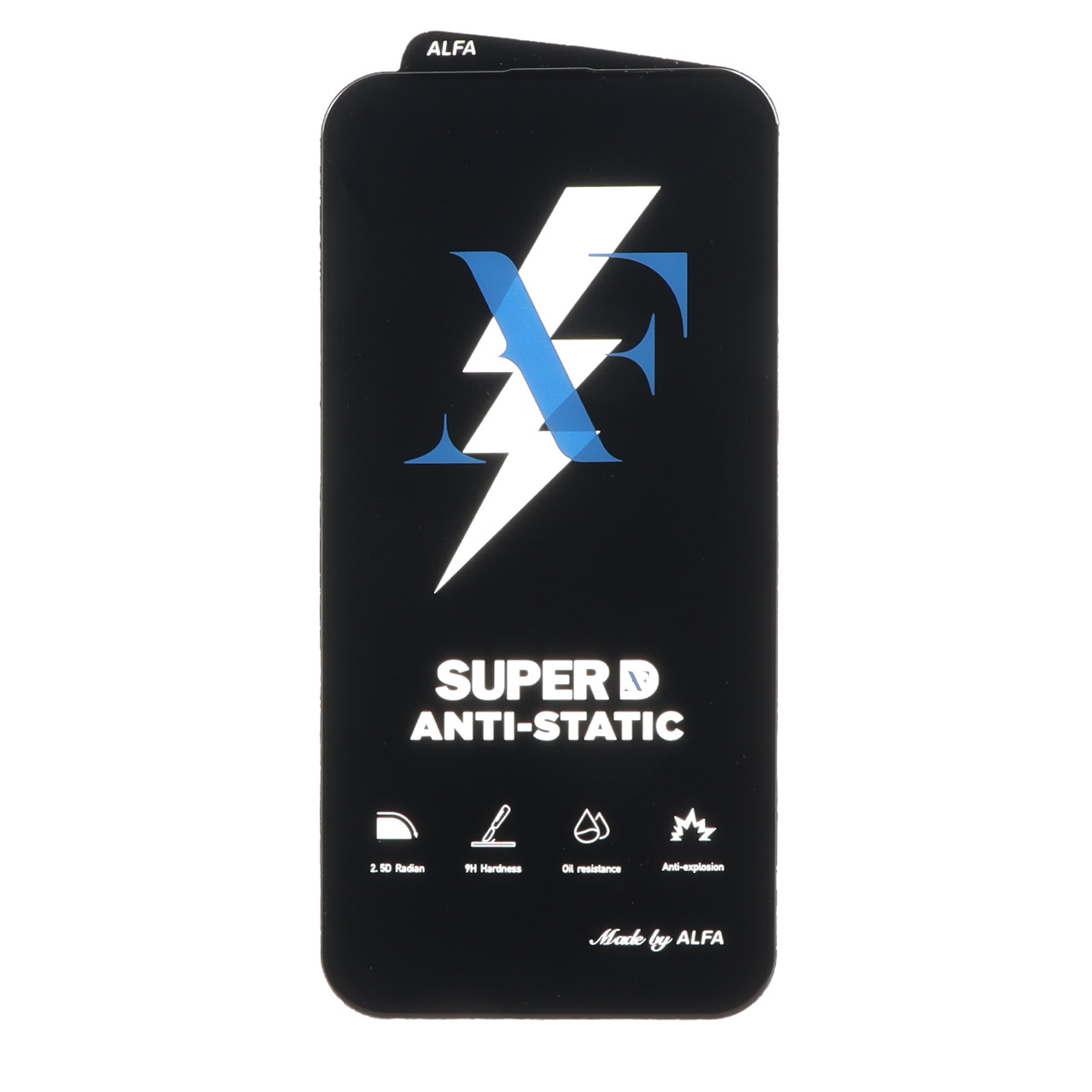 محافظ صفحه نمایش شیشه ای Super D Anti Static ALFA مدل Apple iPhone 13 / iPhone 13 Pro / iPhone 14 / 16e (بدون پک)
