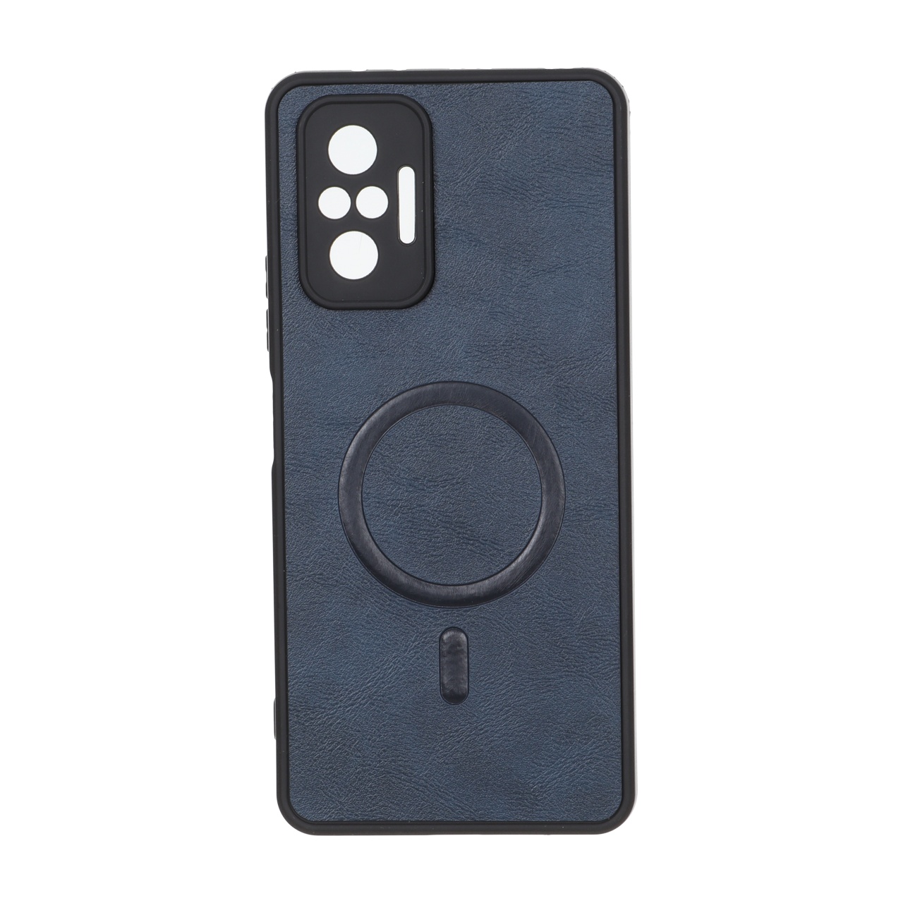 قاب چرمی طرح مگ سیف محافظ لنزدار Xiaomi Redmi Note 10 Pro 4G / Redmi Note 10 Pro Max - سرمه ای