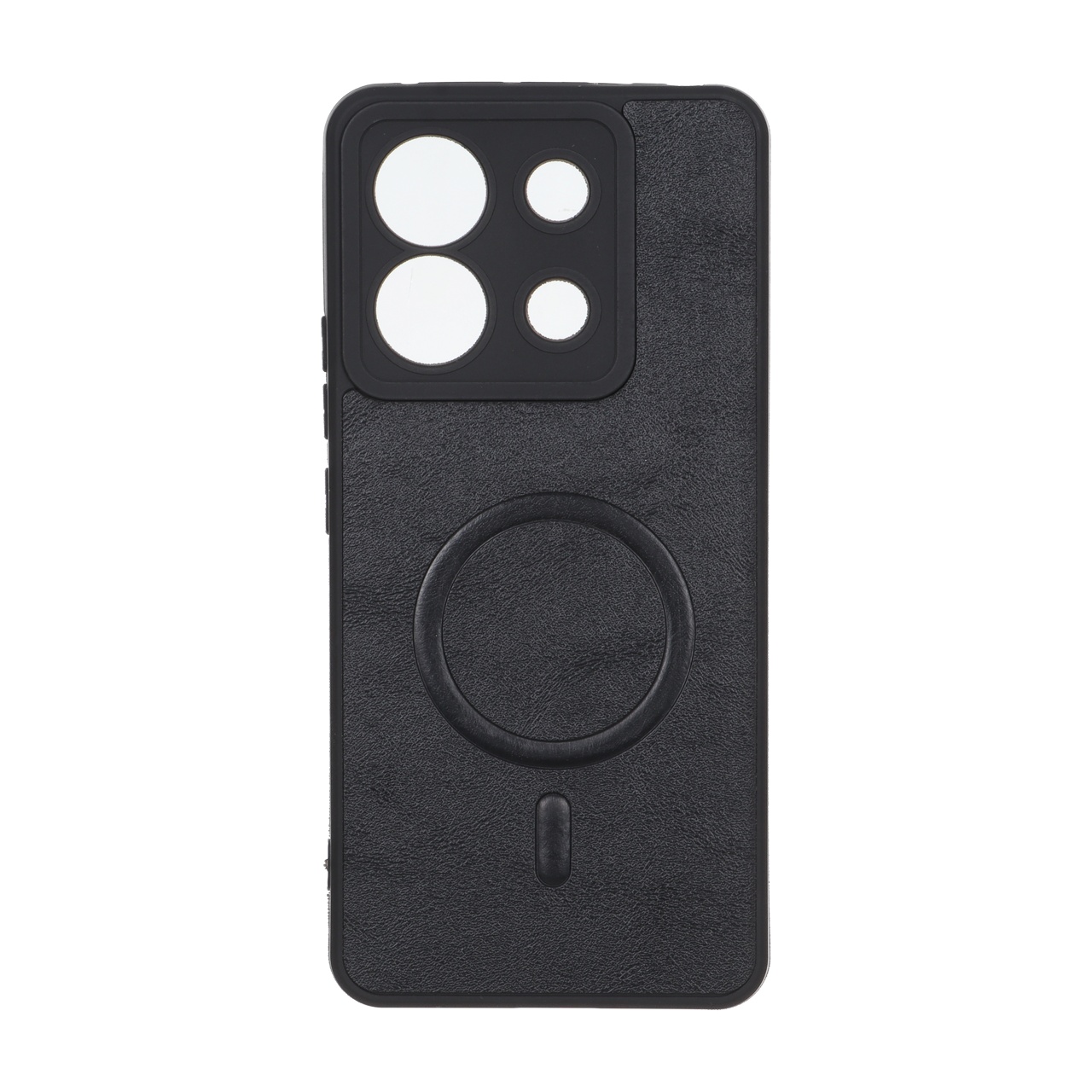 قاب چرمی طرح مگ سیف محافظ لنزدار Xiaomi Redmi Note 13 Pro 5G / Poco X6 5G - مشکی
