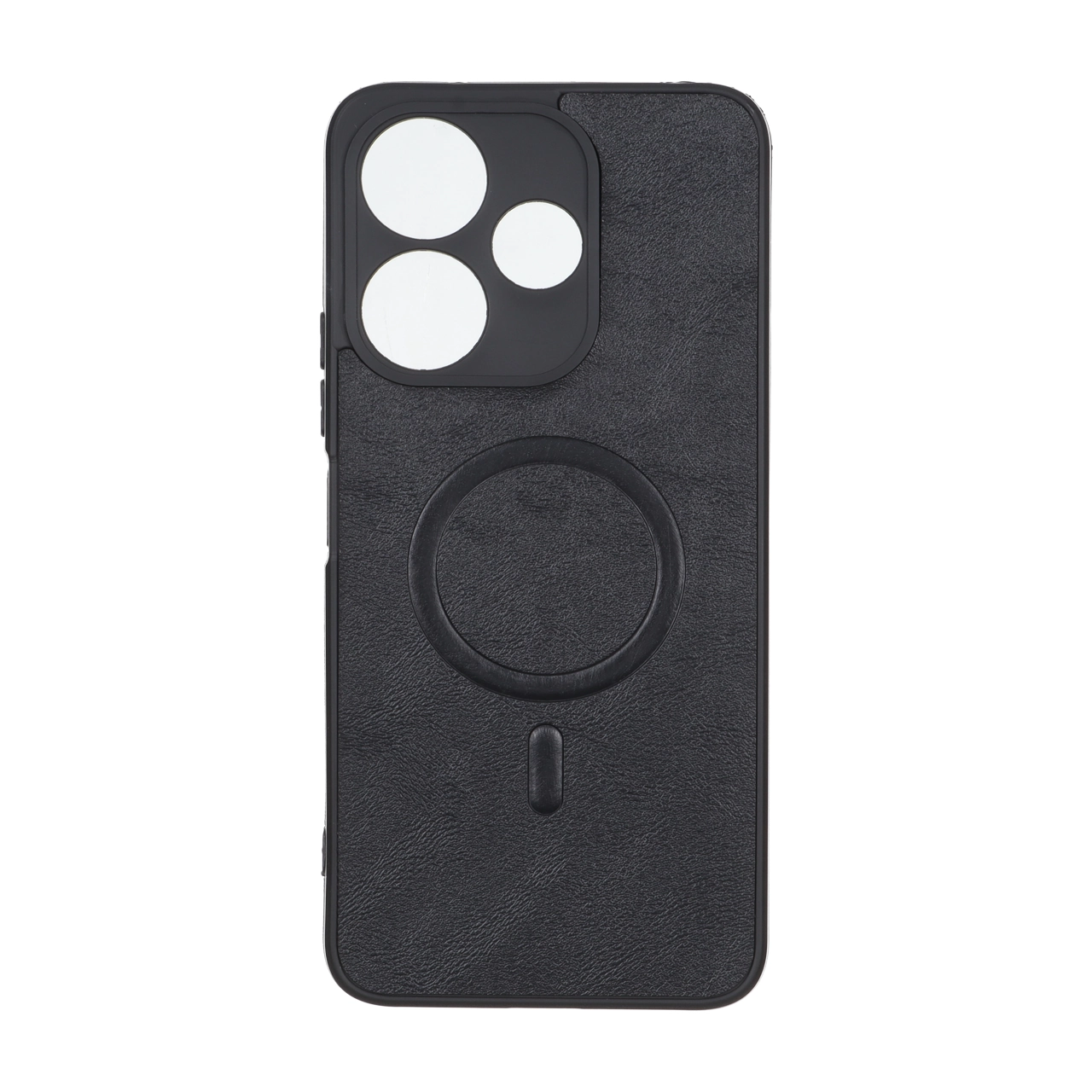 قاب چرمی طرح مگ سیف محافظ لنزدار Xiaomi Redmi 13X / Redmi 13 4G / Poco M6 4G - مشکی