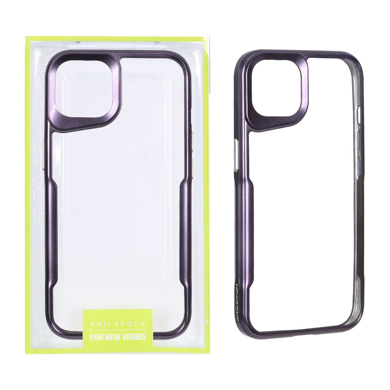 قاب NewZone پشت سخت شفاف Apple iPhone 12 Pro / iPhone 12 - بنفش (پک دار)