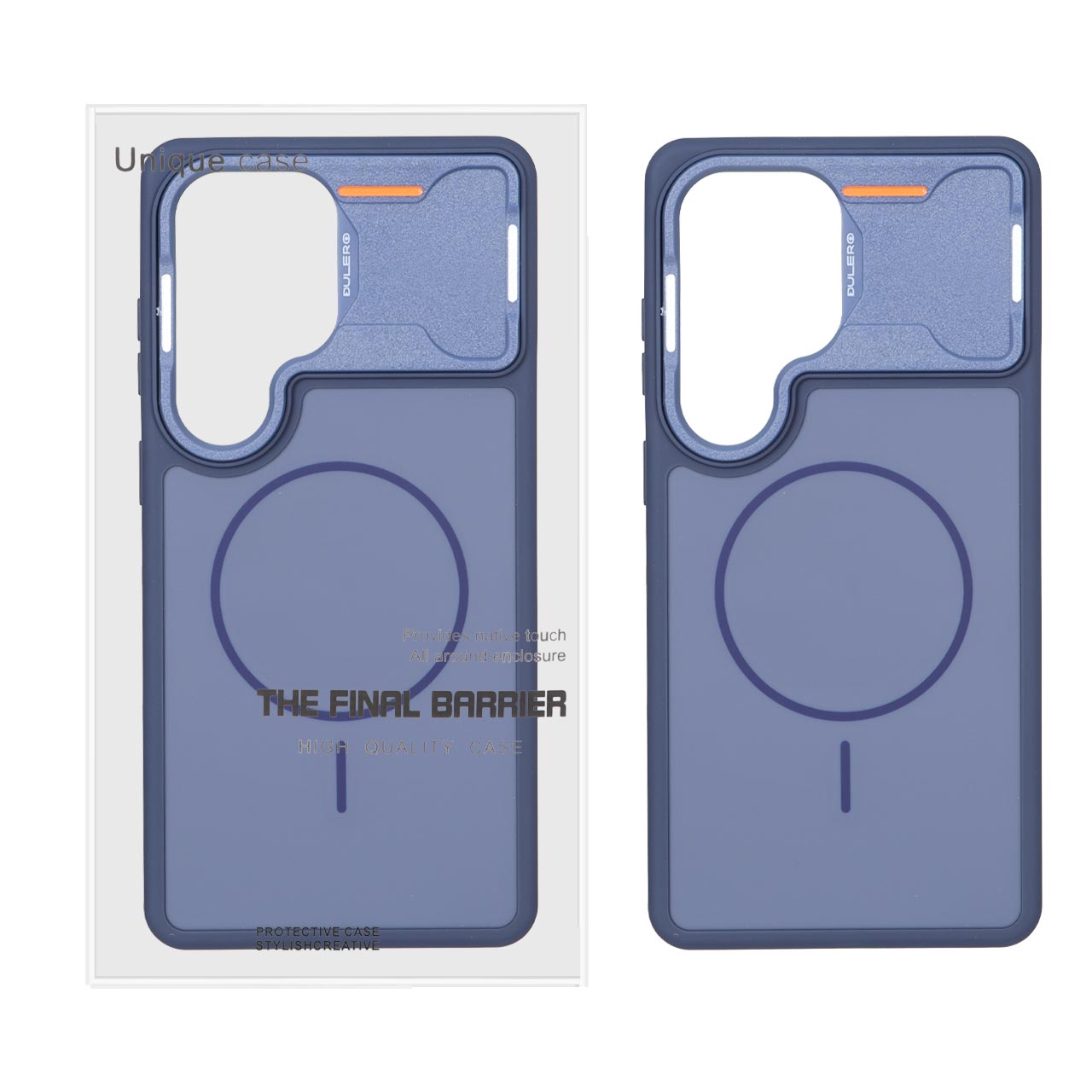 قاب اورجینال Delero مستطیلی MagSafe مدل Samsung Galaxy S26 Ultra - سرمه ای (پک دار)