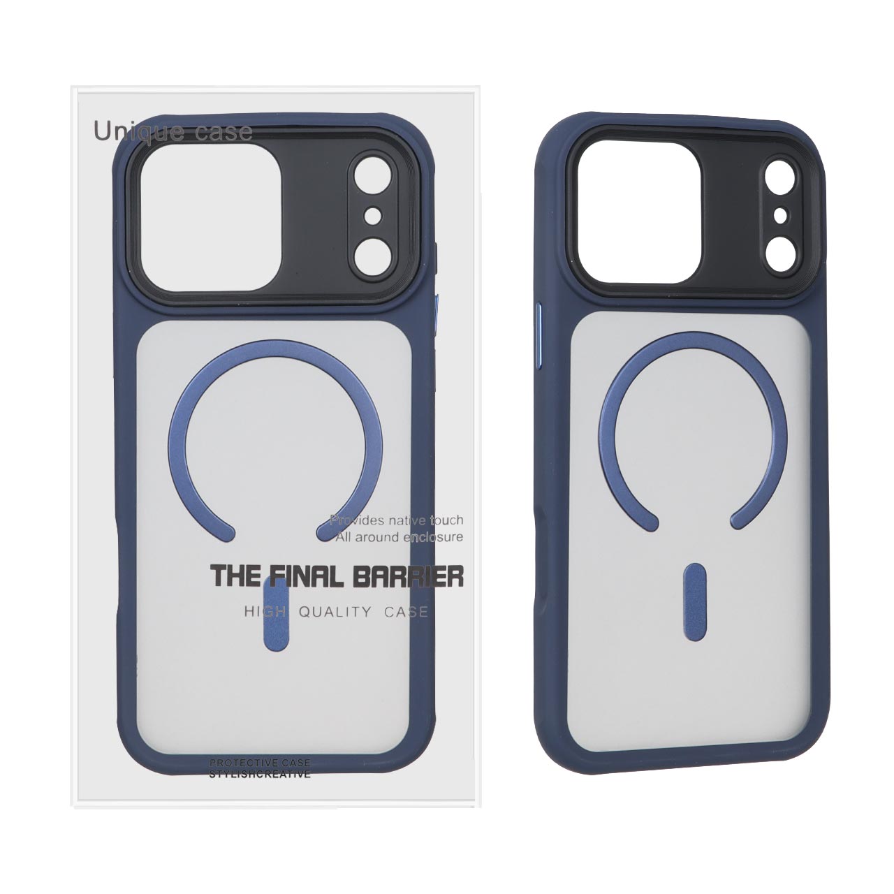 قاب اورجینال Unique Case مات MagSafe مدل Apple iPhone 17 Pro Max - سرمه ای (پک دار)