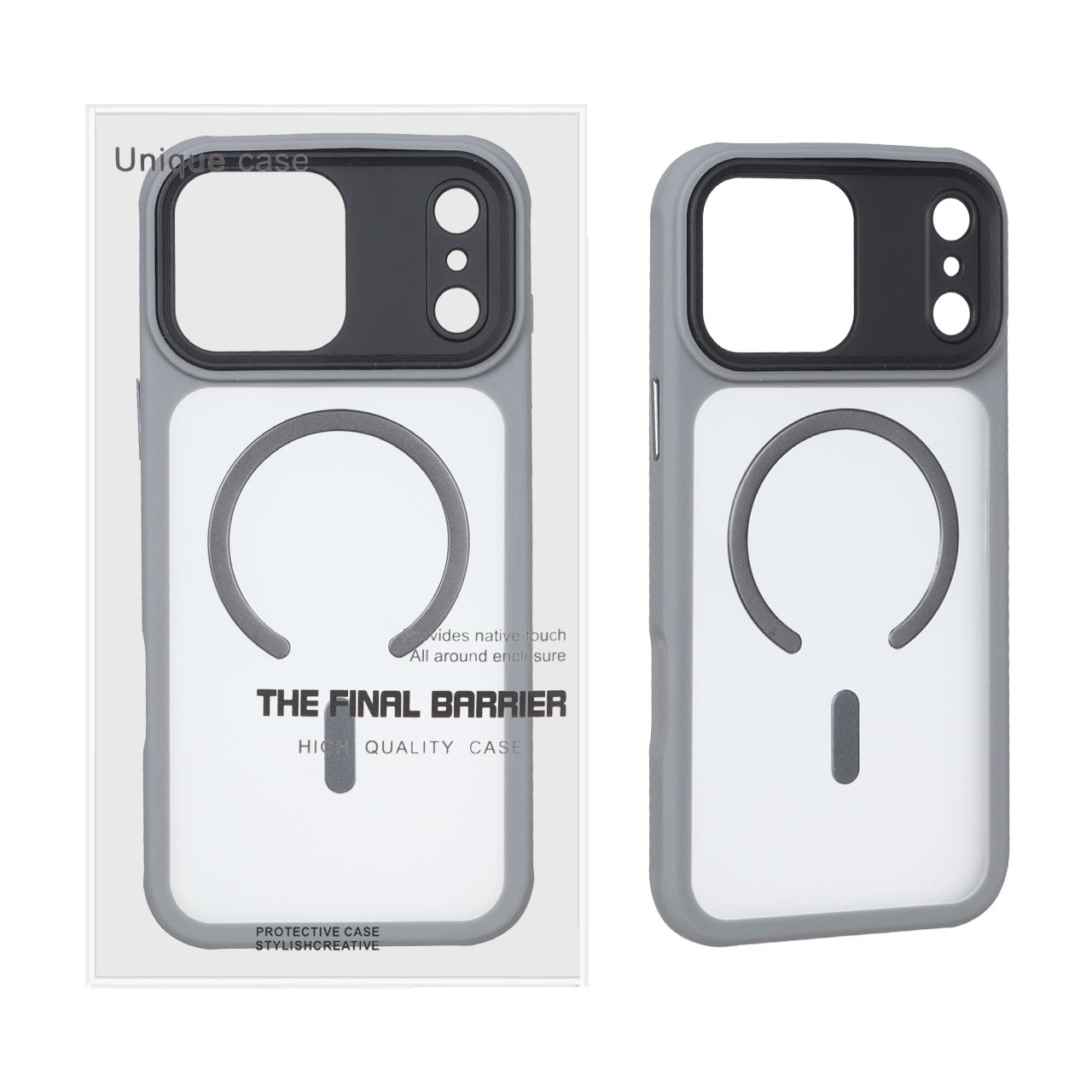 قاب اورجینال Unique Case مات MagSafe مدل Apple iPhone 17 Pro Max - خاکستری (پک دار)