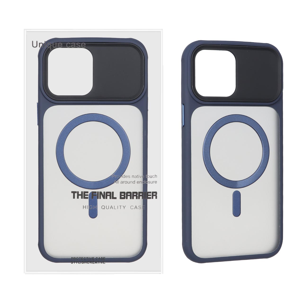 قاب اورجینال Unique Case مات MagSafe مدل Apple iPhone 13 Pro Max - سرمه ای (پک دار)