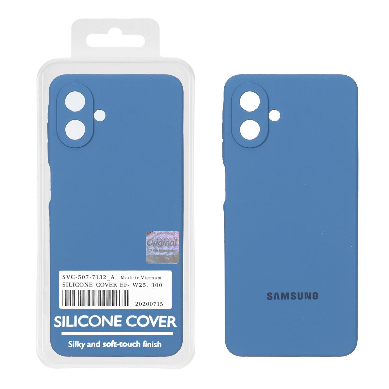 قاب سیلیکونی پاک کنی اورجینال Master Quality مدل Samsung Galaxy A07 - آبی تیره (پک دار)