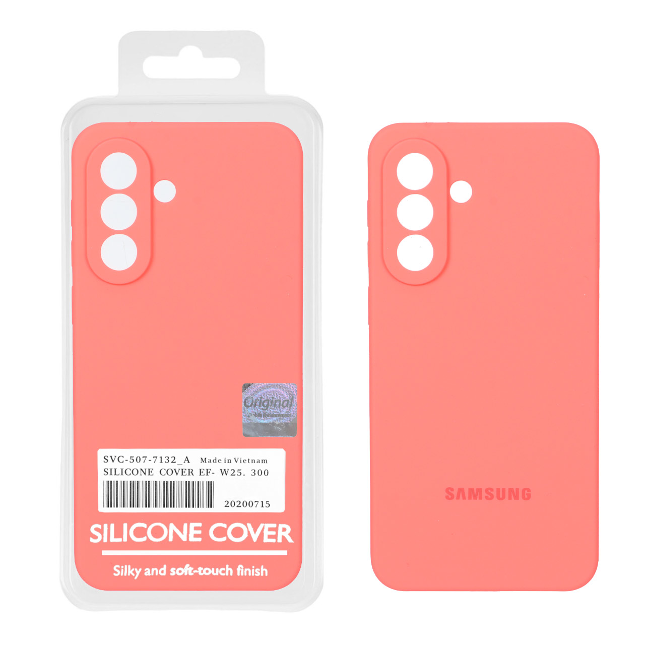 قاب سیلیکونی پاک کنی اورجینال Master Quality مدل Samsung Galaxy A37 - مرجانی (پک دار)