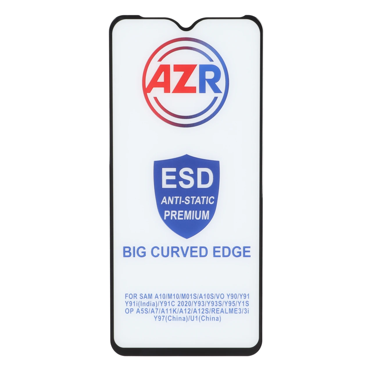 محافظ صفحه نمایش شیشه ای AZR - Big curved ESD Anti Static مدل Samsung Galaxy A10 / A10s / M10 / M20 / M01s