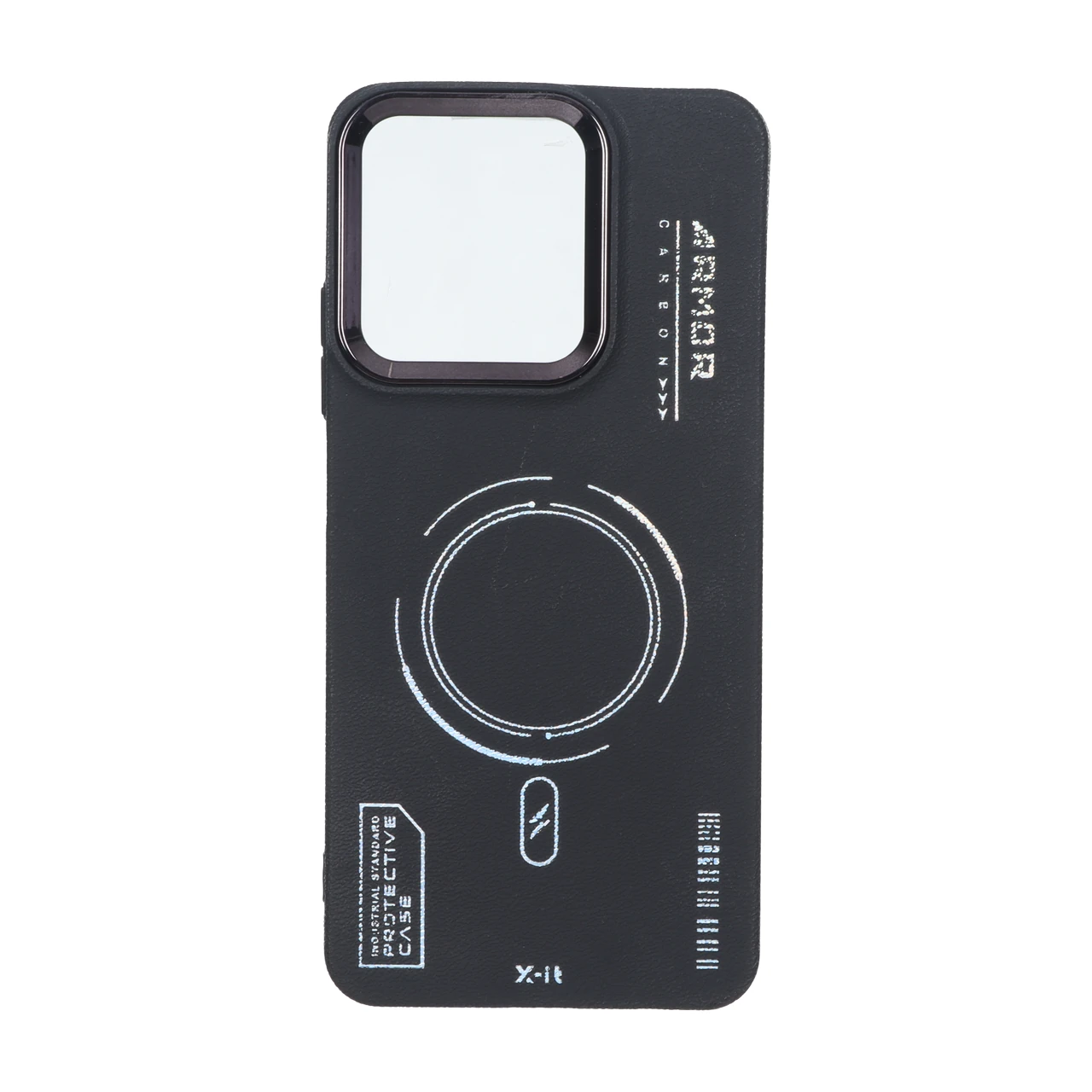 قاب Armor لنز متال Texture طرح مگ سیف Realme C53 / C51 / Note 50 - مشکی