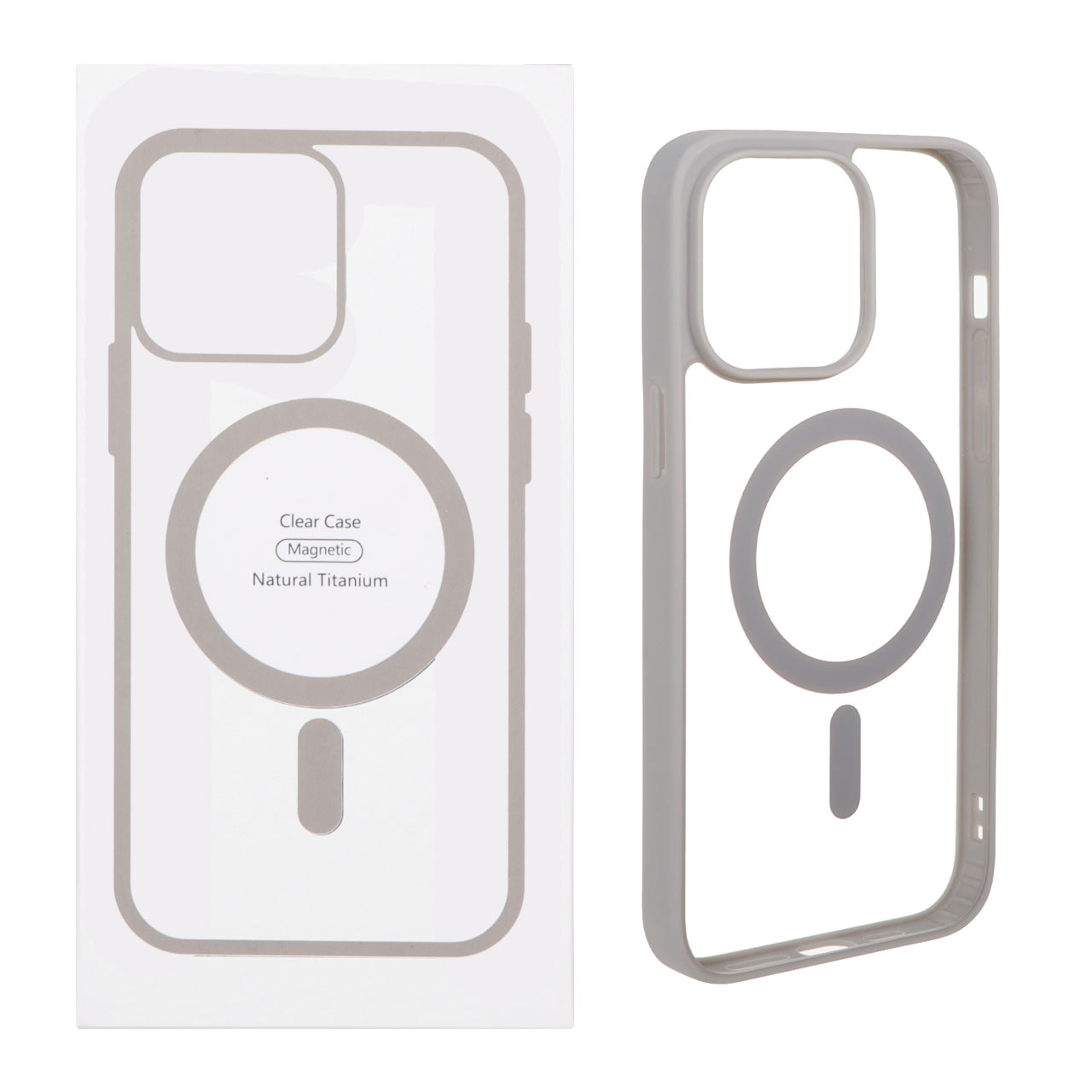 قاب شفاف Apple iPhone 14 Pro Max با قابلیت شارژ MagSafe - خاکستری (پک دار)