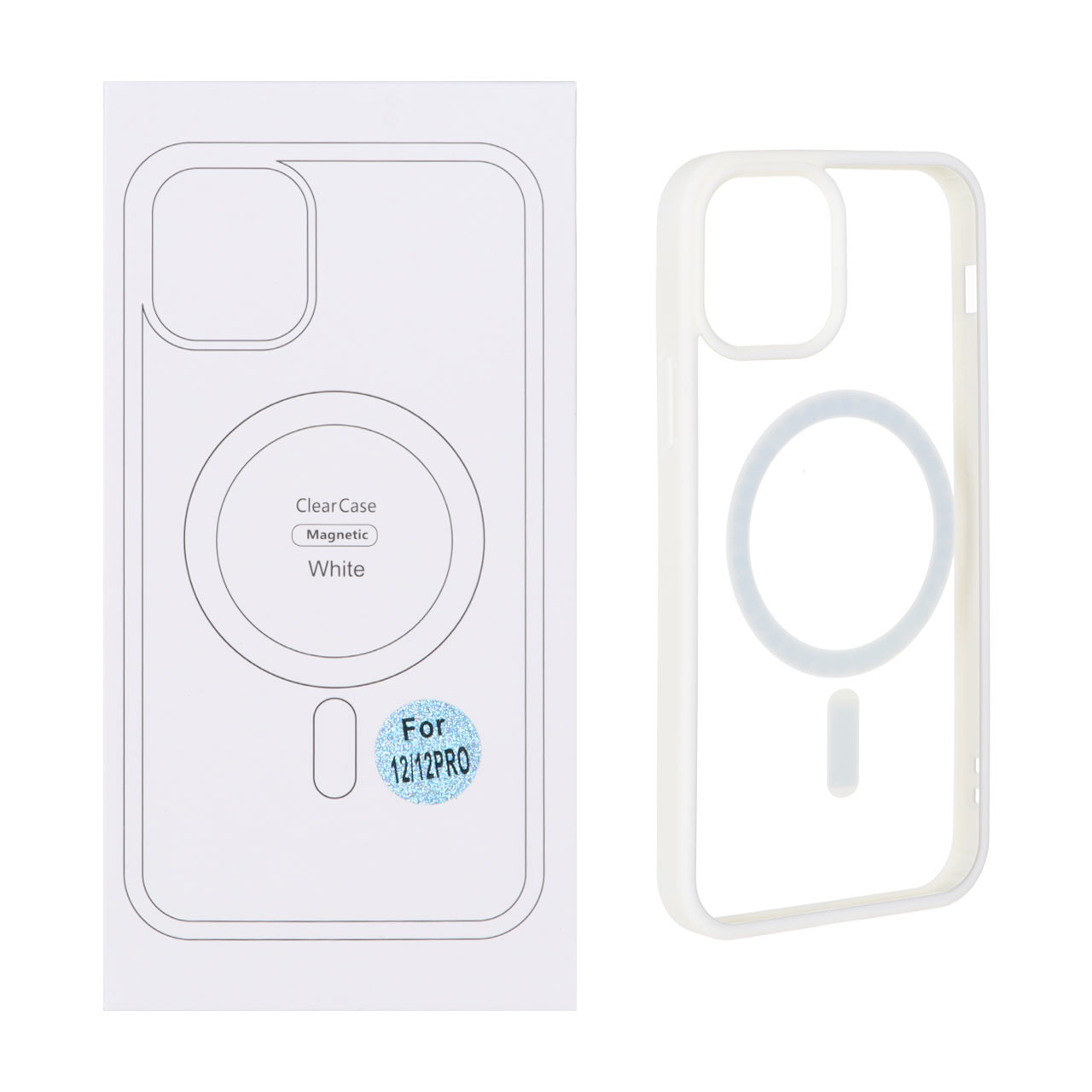 قاب شفاف Apple iPhone 12 Pro / iPhone 12 با قابلیت شارژ MagSafe - سفید (پک دار)