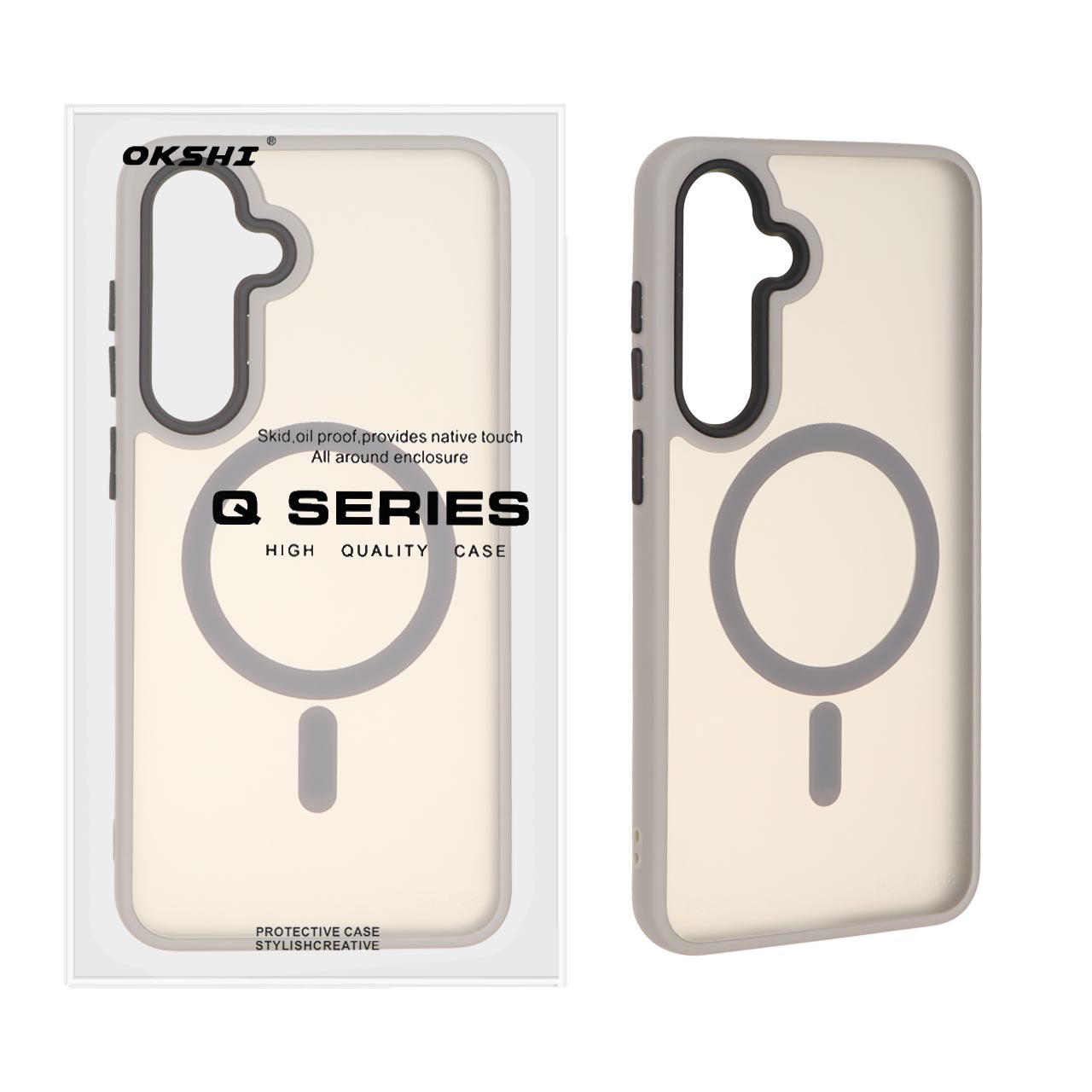 قاب اورجینال Magic Mask مات Magsafe بلک لنز Samsung Galaxy A57 - خاکستری (پک دار)